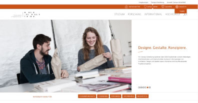 Screenshot Webseite Hochschule Trier
