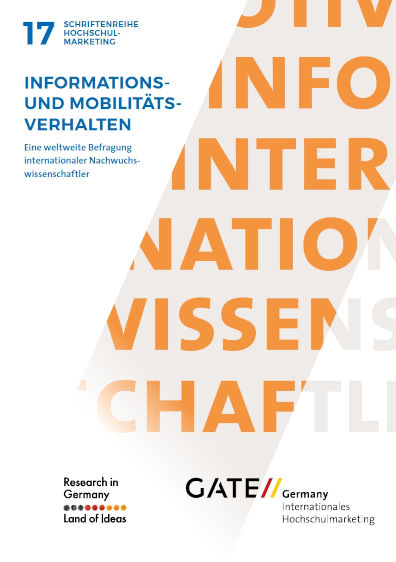 Cover der GATE-Germany-Publikation "Informations- und Mobilitätsverhalten: Eine weltweite Befragung internationaler Nachwuchswissenschaftler"