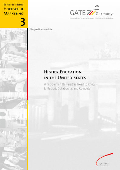 Cover der GATE-Germany-Publikation "Higher Education in the United States. What German Universities Need to Know to Recruit, Collaborate, and Compete"